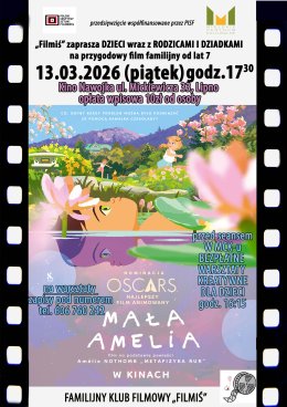 FAMILIJNY KLUB FILMOWY ZAPRASZA 13 MARCA NA "MAŁĄ AMELIĘ" - ANIMACJĘ NOMINOWANĄ DO OSCARA!