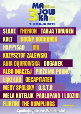 3-Majówka 2019 - Dzień III: Tarja Turunen, Kult, Happysad, Ania Dąbrowska, Łąki Łan i inni wykonawcy