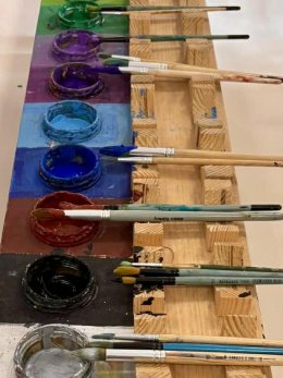 Rodzinna niedziela w Aninie. Zabawa malarska