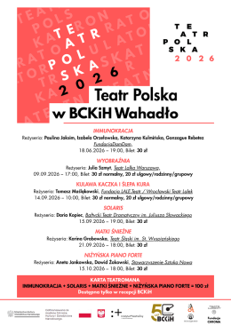 KARTA TEATROMANA - TEATR POLSKA 2026