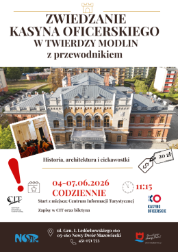 Zwiedzanie Kasyna Oficerskiego z przewodnikiem