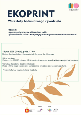Ekoprint. Warsztaty botanicznego rękodzieła.