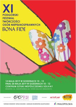 XI Finał Podgórskiego Festiwalu Twórczości Osób Niepełnosprawnych Bona Fide