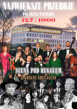 Wielcy Nieobecni Polskiej Estrady - Od Przybory do Soyki | Scena pod Regałem na tarasie CONCORDIA DESIGN