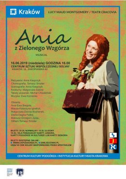 Musical „Ani z Zielonego Wzgórza” Lucy Maud Montgomery |Teatr Cracovia