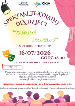 Ostatni Indianie - spektakl dla dzieci 4-10 lat