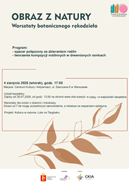 Obraz z natury  - warsztaty botanicznego rękodzieła