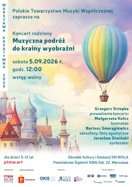 Koncert rodzinny Muzyczna Podróż do Krainy Wyobraźni