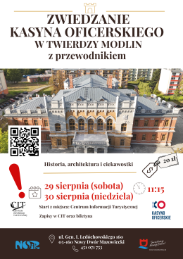 Zwiedzanie Kasyna Oficerskiego z przewodnikiem