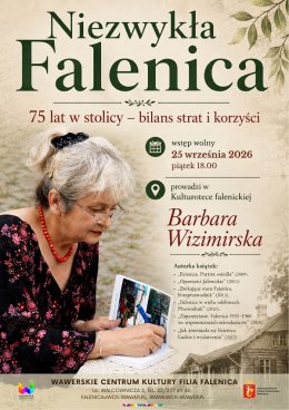 Prelekcja Barbary Wizimirskiej pt:" Niezwykła Falenica.75 lat w stolicy - bilans strat i korzyści" w WCK Falenica