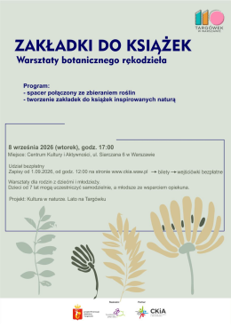 Zakładki do książek - Warsztaty botanicznego rękodzieła