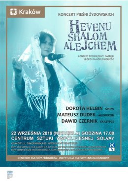 Koncert pieśni żydowskich "Hevenu Shalom Alejchem"