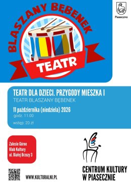 TEATR DLA DZIECI | „Przygody Mieszka I” Teatr Blaszany Bębenek Klub Kultury w Zalesiu Górnym