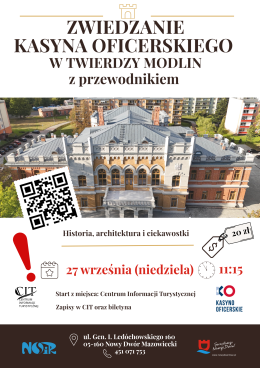 Zwiedzanie Kasyna Oficerskiego z przewodnikiem
