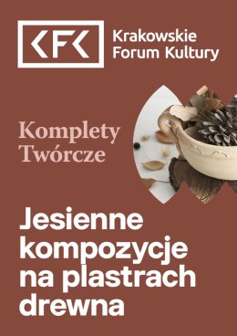 Komplety twórcze | Jesienne kompozycje na plastrach drewna