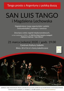 SAN LUIS TANGO i Magdalena Lechowska. Tango prosto z Argentyny z polską duszą.