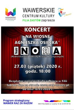 Koncert "Na wiosnę-Agnieszka Osiecka" w Zastowie