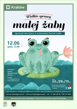 Wielkie sprawy małej żaby - spektakl dla dzieci Teatru Lalki