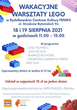 WAKACYJNE  WARSZTATY LEGO