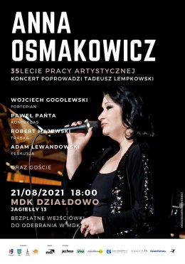 Anna Osmakowicz - 35-lecie pracy artystycznej. Zapraszamy na koncert