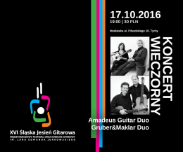 XVI Festiwal Śląska Jesień Gitarowa KONCERT WIECZORNY