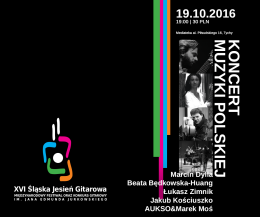 XVI Festiwal Śląska Jesień Gitarowa KONCERT MUZYKI POLSKIEJ
