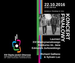 XVI Festiwal Śląska Jesień Gitarowa KONCERT FINAŁOWY