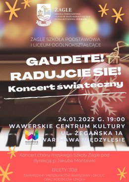 Gaudete! Radujcie się - koncert świąteczny chóru męskiego Szkoły Żagle