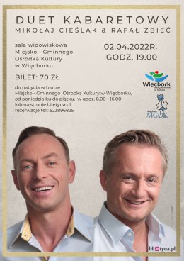 Mikołaj Cieślak i Rafał Zbieć z Kabaretu Moralnego Niepokoju