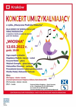 "Wiosna" - Koncert gordonowski z cyklu "Muzyczne Podróże Malucha"