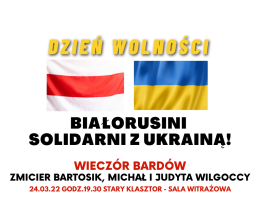 Białorusini solidarni z Ukrainą - Wieczór Bardów