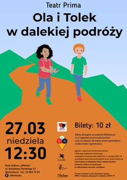 Spektakl dla dzieci „Ola i Tolek w dalekiej podróży”