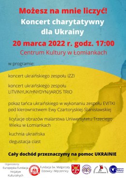 "Możesz na mnie liczyć!" II Koncert charytatywny dla Ukrainy