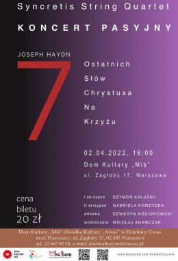 Koncert pasyjny - Syncretis String Quartet