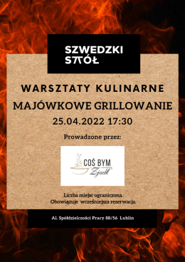 Majówkowe nieoczywiste grillowanie - warsztaty kulinarne dla dorosłych