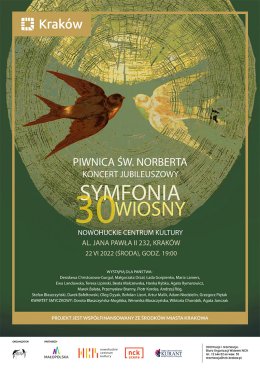 "SYMFONIA XXX WIOSNY" Koncert Jubileuszowy Piwnicy Św. Norberta