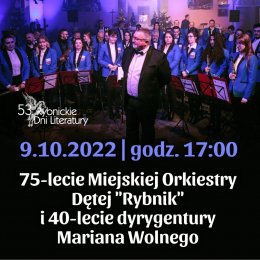 Plakat Koncert z okazji 75-lecia Miejskiej Orkiestry Dętej 