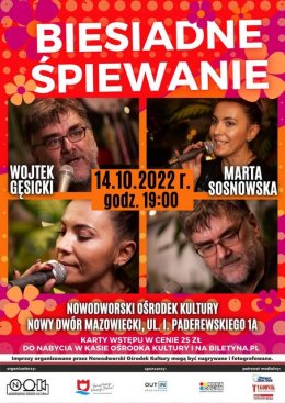 BIESIADNE ŚPIEWANIE - koncert Marty Sosnowskiej i Wojtka Gęsickiego w NOK