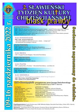2. Sławieński Tydzień Kultury Chrześcijańskiej- blask prawdy