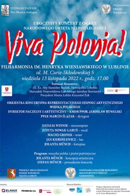 Uroczysty koncert z okazji Narodowego Święta Niepodległości „Viva Polonia!”