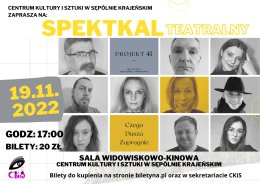 Teatralny listopad – Spektakl „Czego dusza zapragnie”