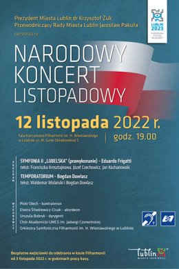 Narodowy koncert Listopadowy 2022
