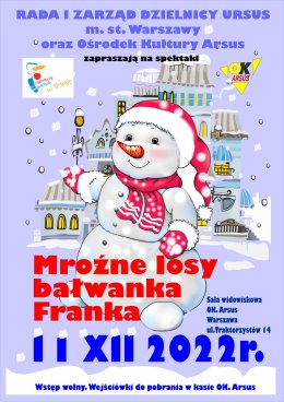 Bajka dla dzieci "Mroźne losy bałwanka Franka"