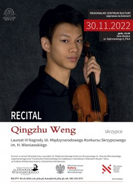 Plakat Qingzhu Weng - Recital 113123
