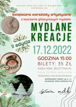 Świąteczne Warsztaty artystyczne MYDLANE KREACJE