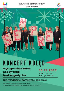 Koncert kolęd - chór SEMPRE w Marysinie