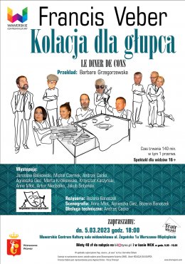 Plakat Kolacja dla głupca - spektakl teatralny w WCK 130124