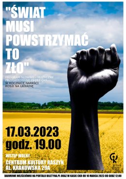 Spektakl "Świat musi powstrzymać to zło"