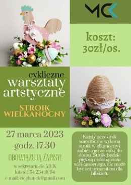 Cykliczne Warsztaty Artystyczne dla dorosłych - STROIK WIELKANOCNY
