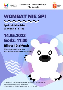 Wombat nie śpi, bajka dla dzieci